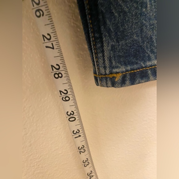 Reformation Liza Ultra High Rise Straight Jeans Icarian blue tencel size 28 - Picture 9 of 11